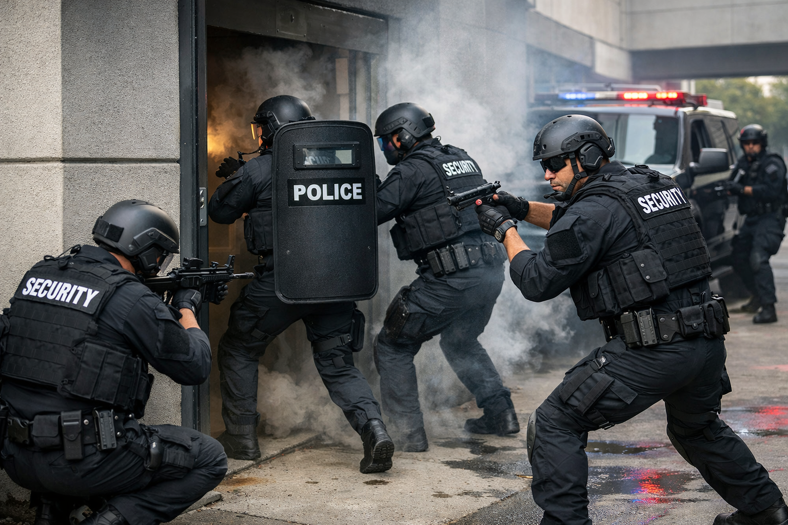 Emergency response team preparing incident actions